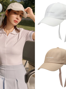 2025春夏新品韩国代购CALLAWA*高尔夫球帽女士蝴蝶结遮阳运动帽