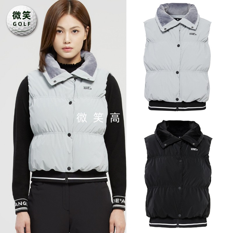 高尔夫女士翻领奢华运动羽绒马甲