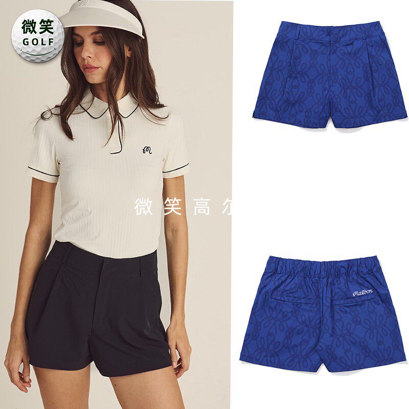 2025夏款韩国代购MALBO*时尚百搭高尔夫球服女士舒适运动短裤GOLF