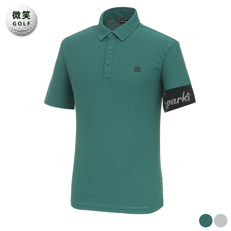 特价2025夏新款韩国代购配色运动高尔夫球服男士户外短袖T恤GOLF