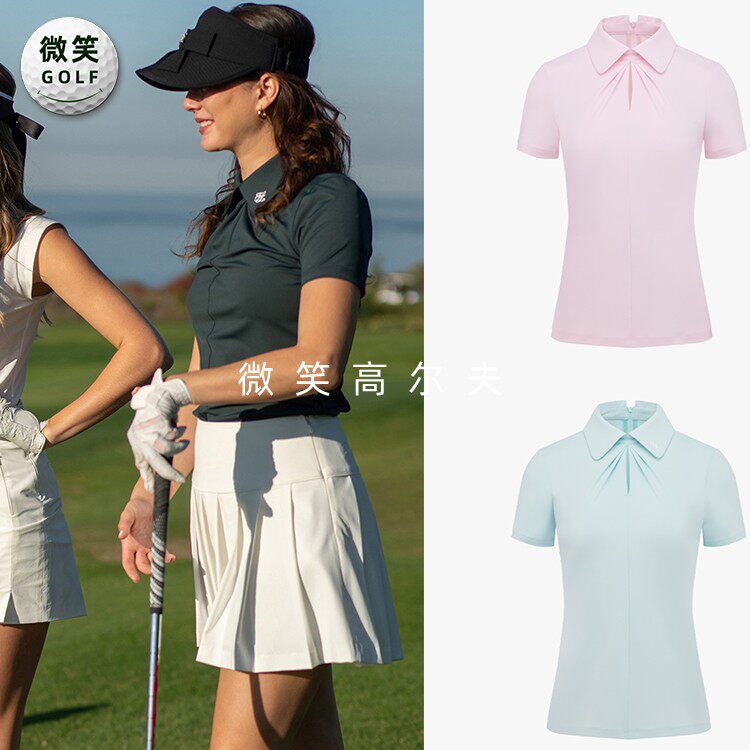 2025夏韩国代购FairLiar简约气质高尔夫服装女士运动短袖T恤GOLF图片