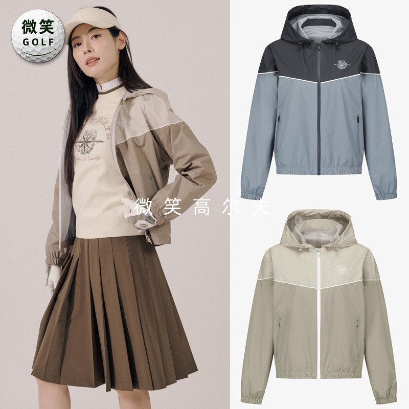 高尔夫女连帽轻质防水外套雨衣