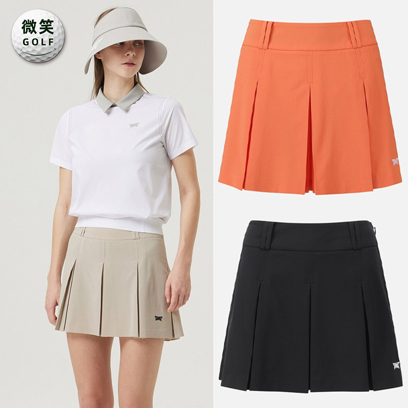 高尔夫女士弹力A字百褶运动短裙