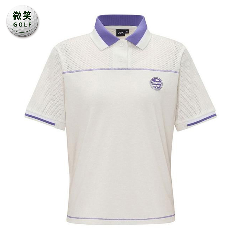 特价2025夏款韩国代购JD*网状宽松高尔夫球服女士时尚短袖T恤GOLF
