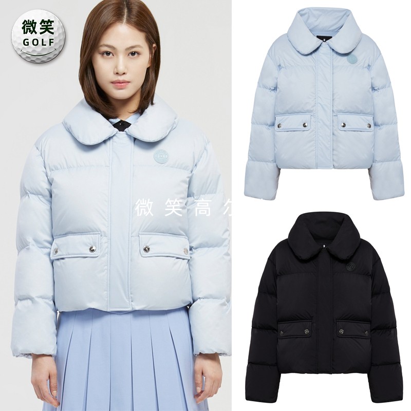 高尔夫女翻领防寒保暖短款羽绒服