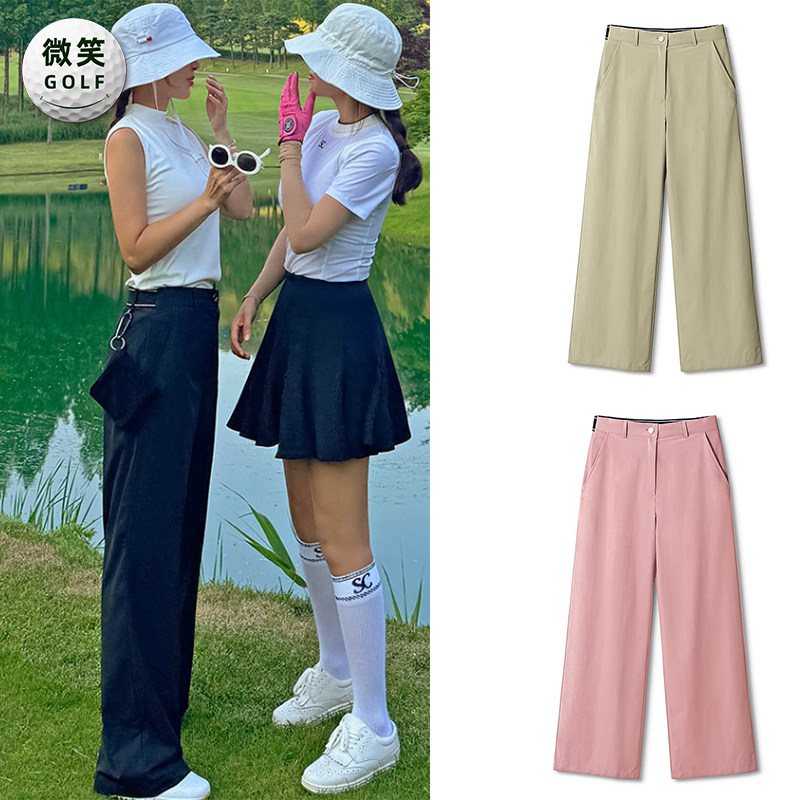 特价2025夏季新款韩国代购清凉显瘦高尔夫球服女士时尚阔腿裤GOLF
