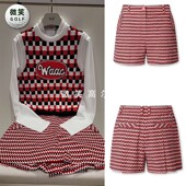 WAAC百搭格子高尔夫球服女士休闲运动亲肤短裤 2026夏新款 韩国代购