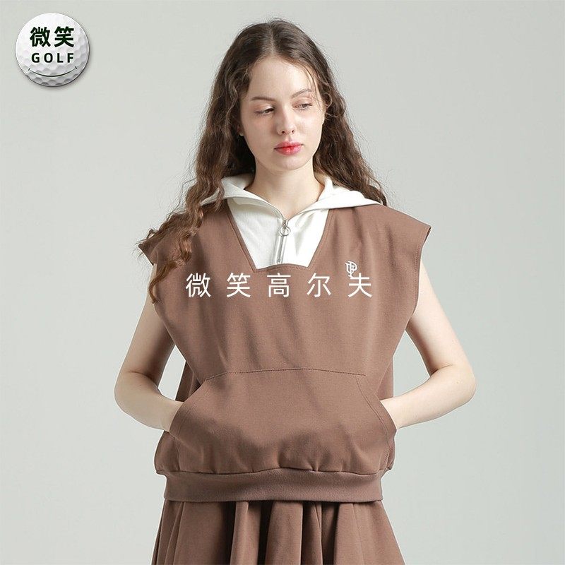 特价2025夏季新款韩国代购休闲宽松高尔夫球服女士运动马甲GOLF