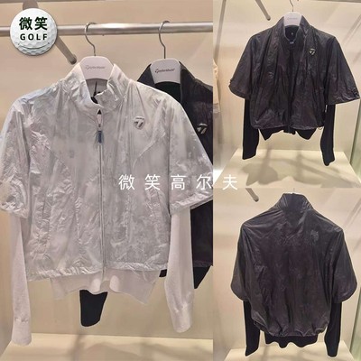 2026春新款韩国代购TAYLORMADE立领假两件高尔夫女士拉链长袖上衣