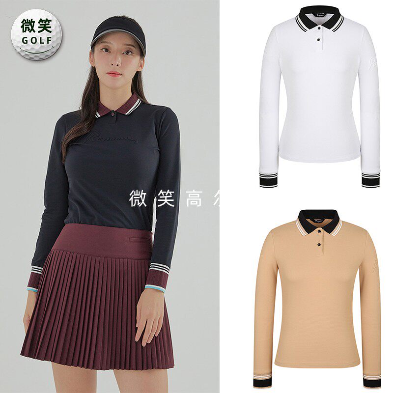 特价秋季新款韩国代购RENOMA简约运动透气高尔夫球服女士长袖T恤