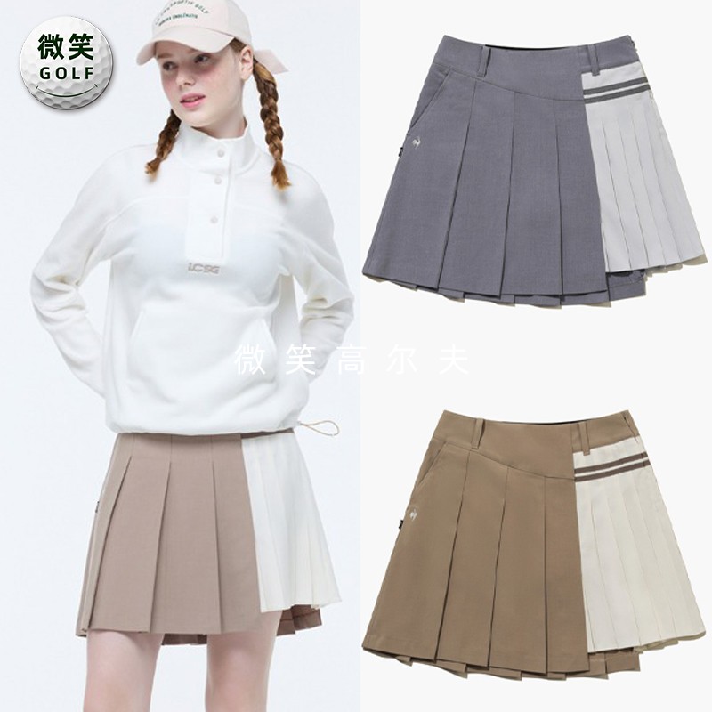 高尔夫女士撞色百褶运动短裙