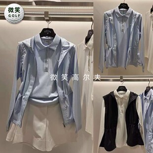 2026夏新款 CALLAWAY收腰连帽高尔夫球服女士轻薄百搭马甲 韩国代购
