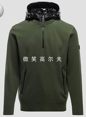 2025春季新品韩国代购GFOR*高尔夫男士连帽半拉链运动针织衫上衣
