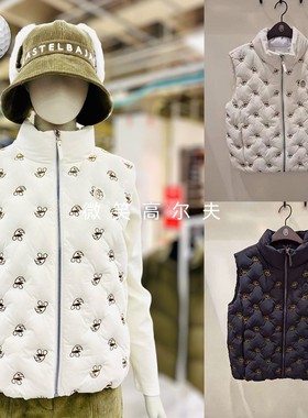 2025冬韩国代购CASTELBAJAC刺绣百搭高尔夫球服女士保暖羽绒马甲