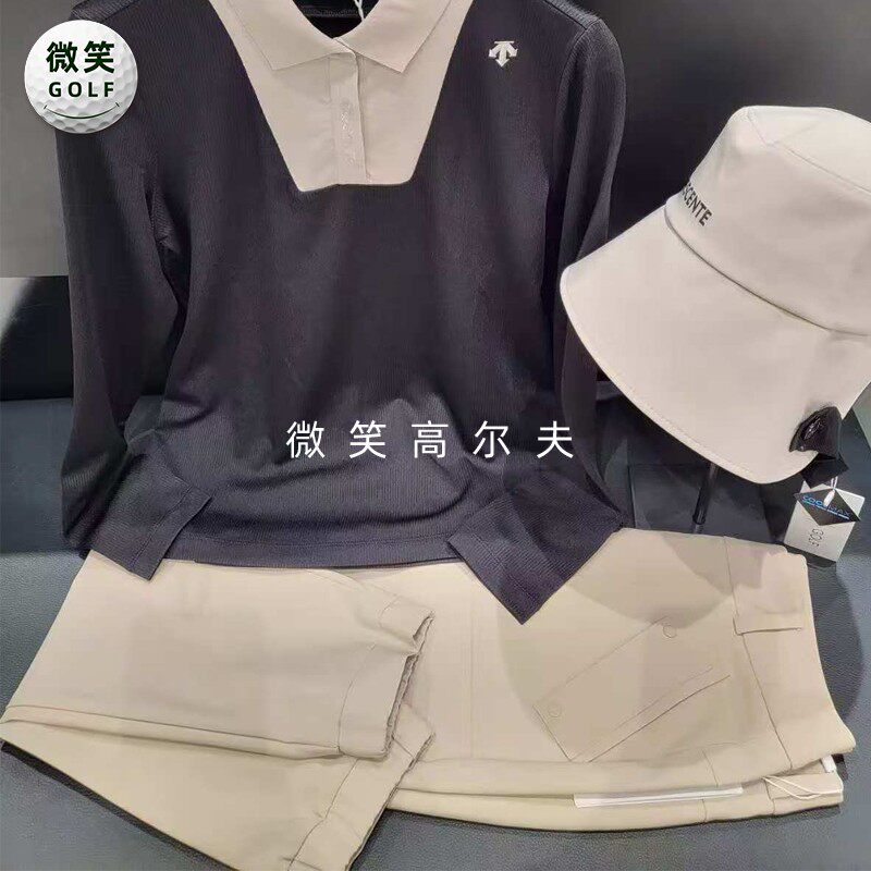 特价2025春季韩国代购高尔夫球裤女士松紧收腿舒适运动长裤GOLF