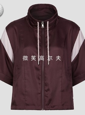 2025夏新品韩国代购GFOR*高尔夫女士立领拉链运动短袖夹克外套