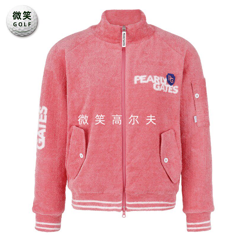2025早春新品韩国代购PEARLYGATES高尔夫女士毛绒防风运动外套