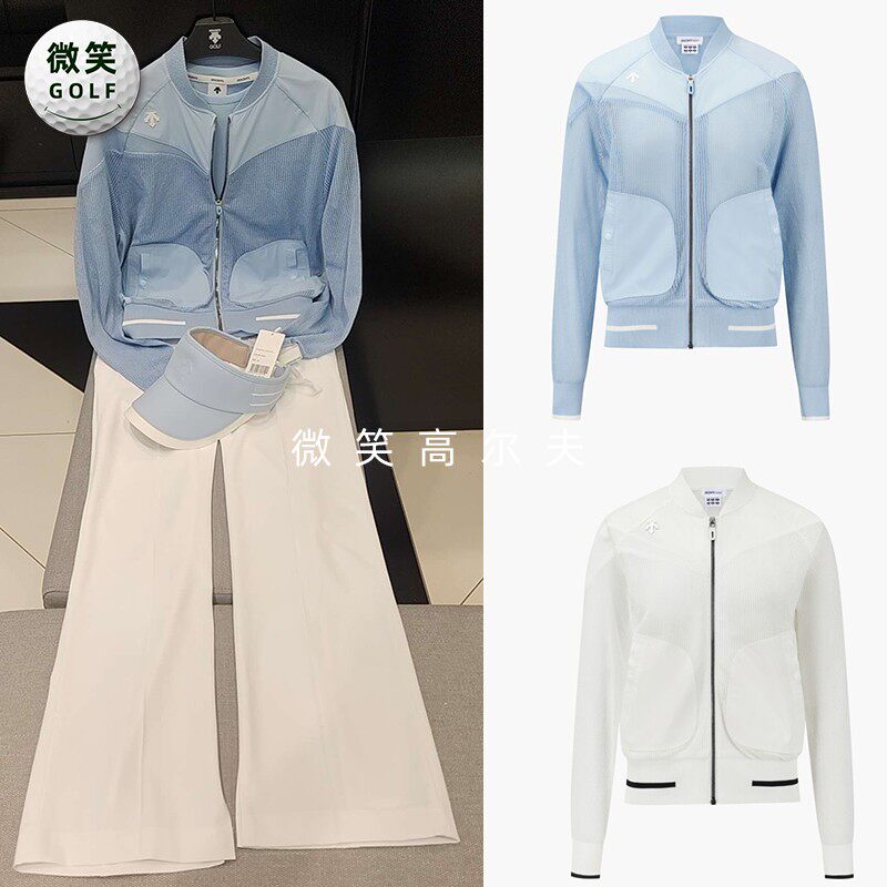 2026夏季新款韩国代购拼接镂空高尔夫球服女士时尚棒球服运动夹克