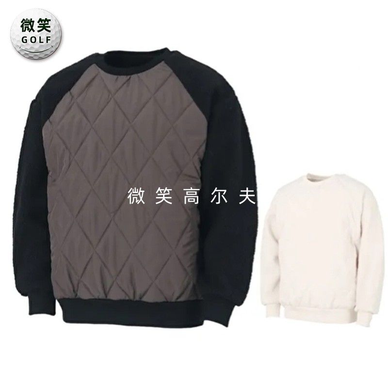 特价2025冬季新款韩国代购加厚保暖高尔夫球服男士圆领套头打底衫