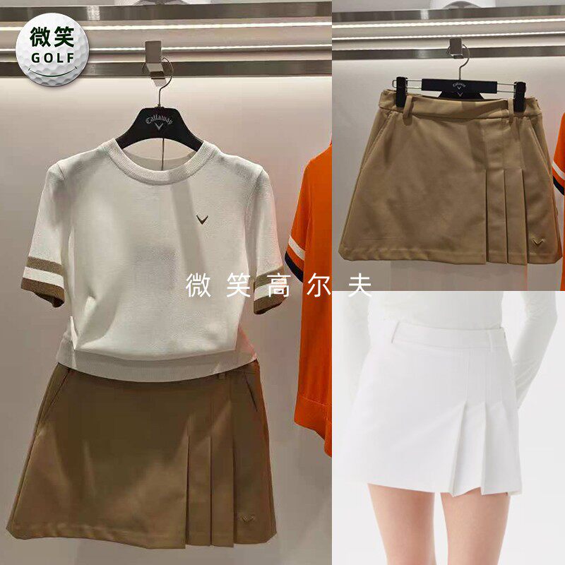 2026夏款韩国代购CALLAWAYA字型简单高尔夫球服女士褶皱半身短裙