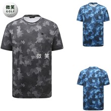 特价2025夏款韩国代购YN*圆领迷彩图案高尔夫球服男士短袖T恤GOLF