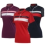Ưu đãi đặc biệt 2019 Mùa hè New Korea Mua sắm Golf Suit Lady Stripe Color Áo thun ngắn tay Golf - Thể thao sau bộ thể thao lining nam