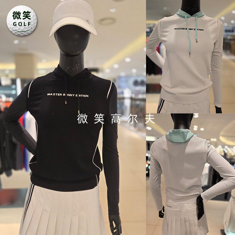 2025春新款韩国代购MASTER PG冷感拼接高尔夫球服女士长袖T恤GOLF