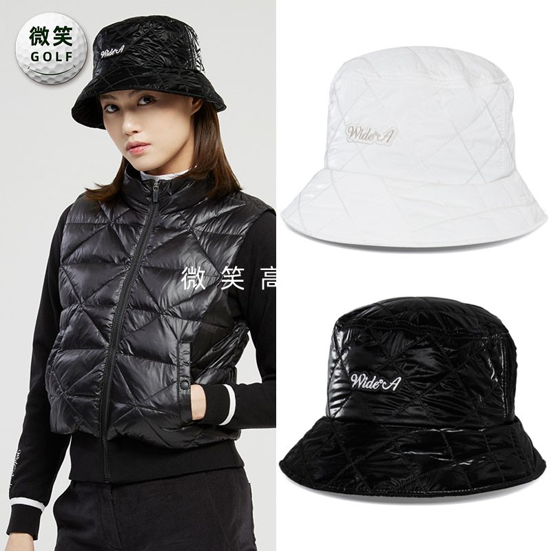 女高尔夫毛绒护耳绗缝运动渔夫帽