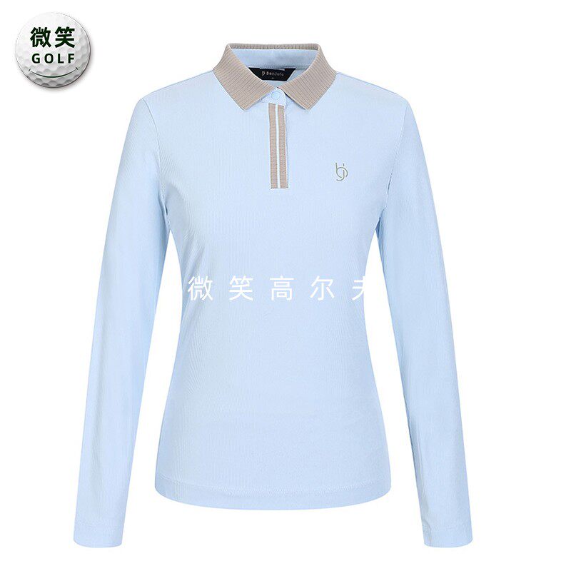 特价2025春新款韩国代购拼接简约高尔夫球服女士运动长袖T恤GOLF