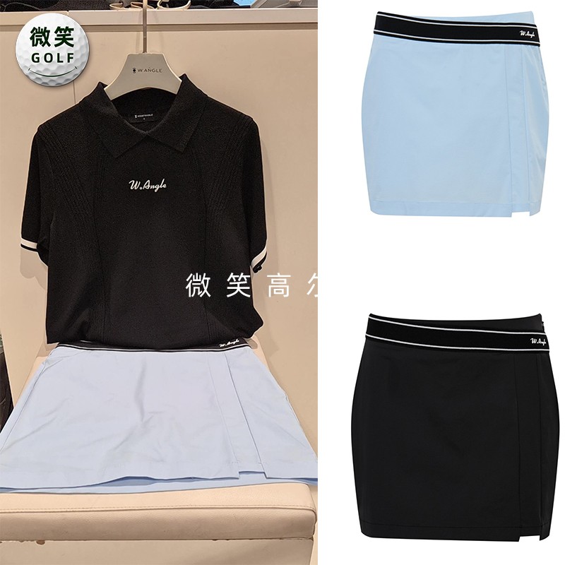 2026夏新款韩国代购WANGLE松紧带修身高尔夫服装女士包臂半身短裙