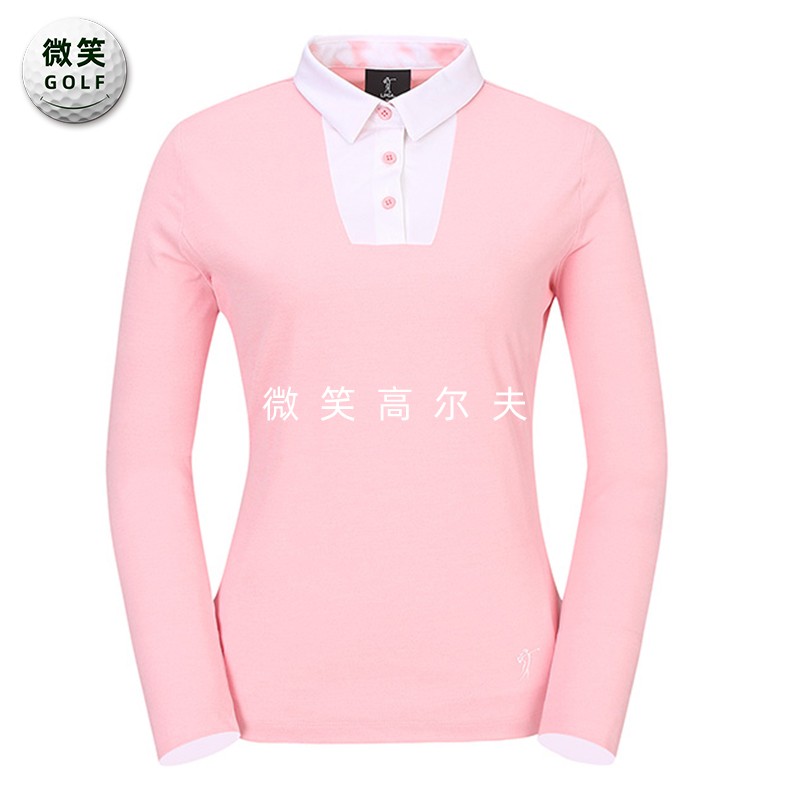 特价2025秋韩国代购LPGA运动透气高尔夫球服女士翻领户外长袖T恤