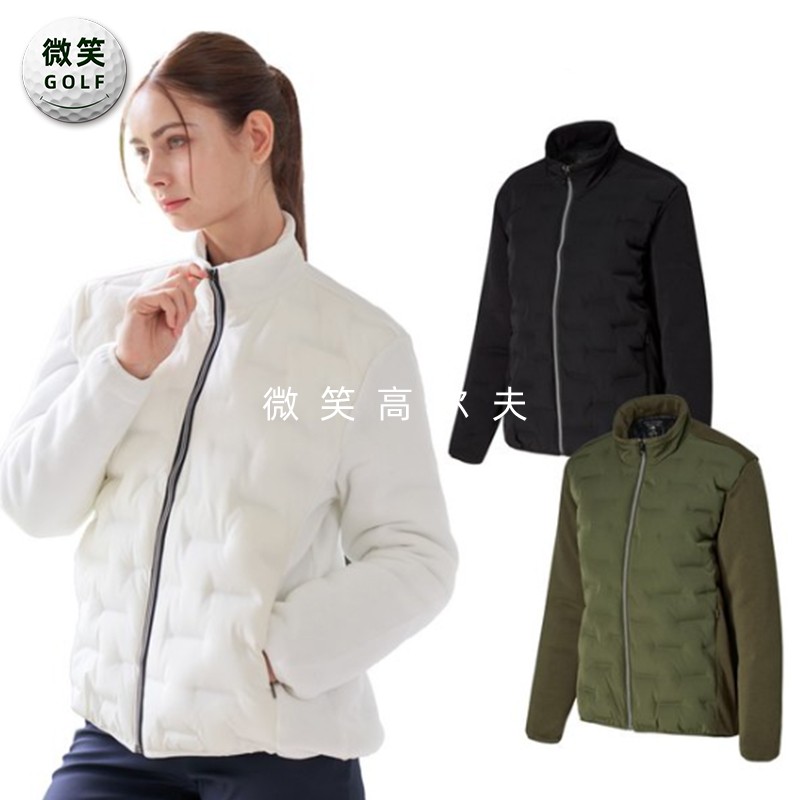 特价2025冬季新款韩国代购拼接拉链高尔夫球服女士保暖棉服外套