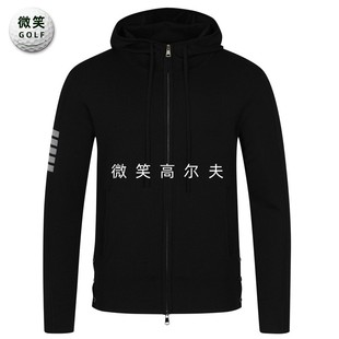 2025秋新品韩国代购amazingcre高尔夫男拉链连帽运动羊毛开衫外套