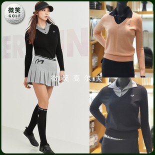 GOLF PG2022秋新款 韩国代购 高尔夫球服翻领套头MASTER 女士针织衫