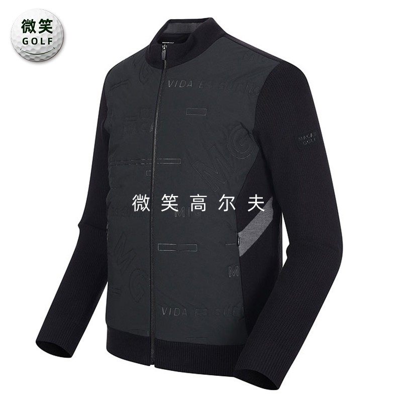 特价2025冬季新款韩国代购针织袖时尚保暖高尔夫球服男士棉服外套