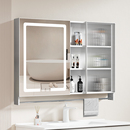 太空铝浴室柜镜柜组合洗手间单独收纳盒镜箱卫生间挂墙式 储物镜子