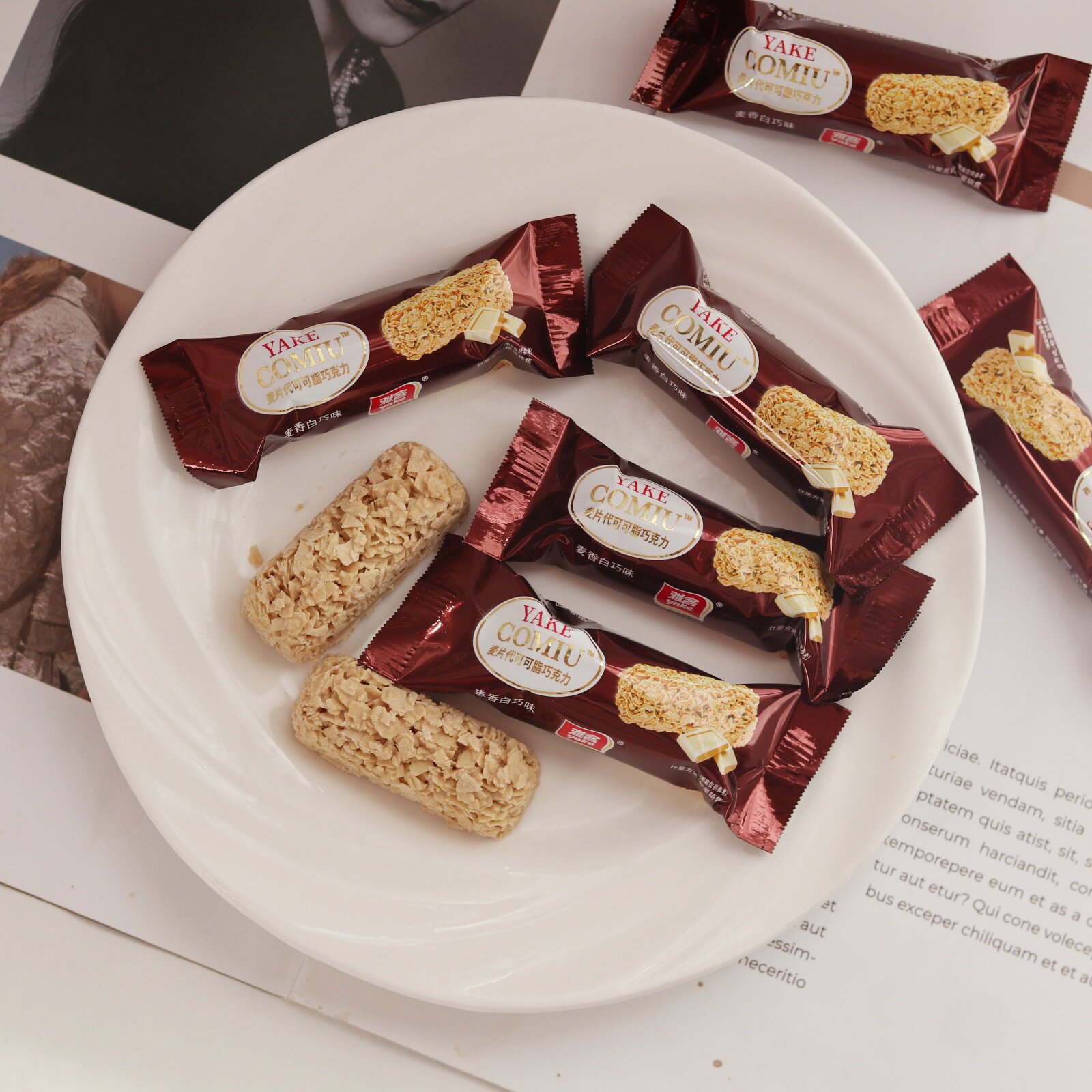 雅客麦片代可可脂巧克力麦香白巧味酥糖燕麦酥糖果结婚喜饼喜糖