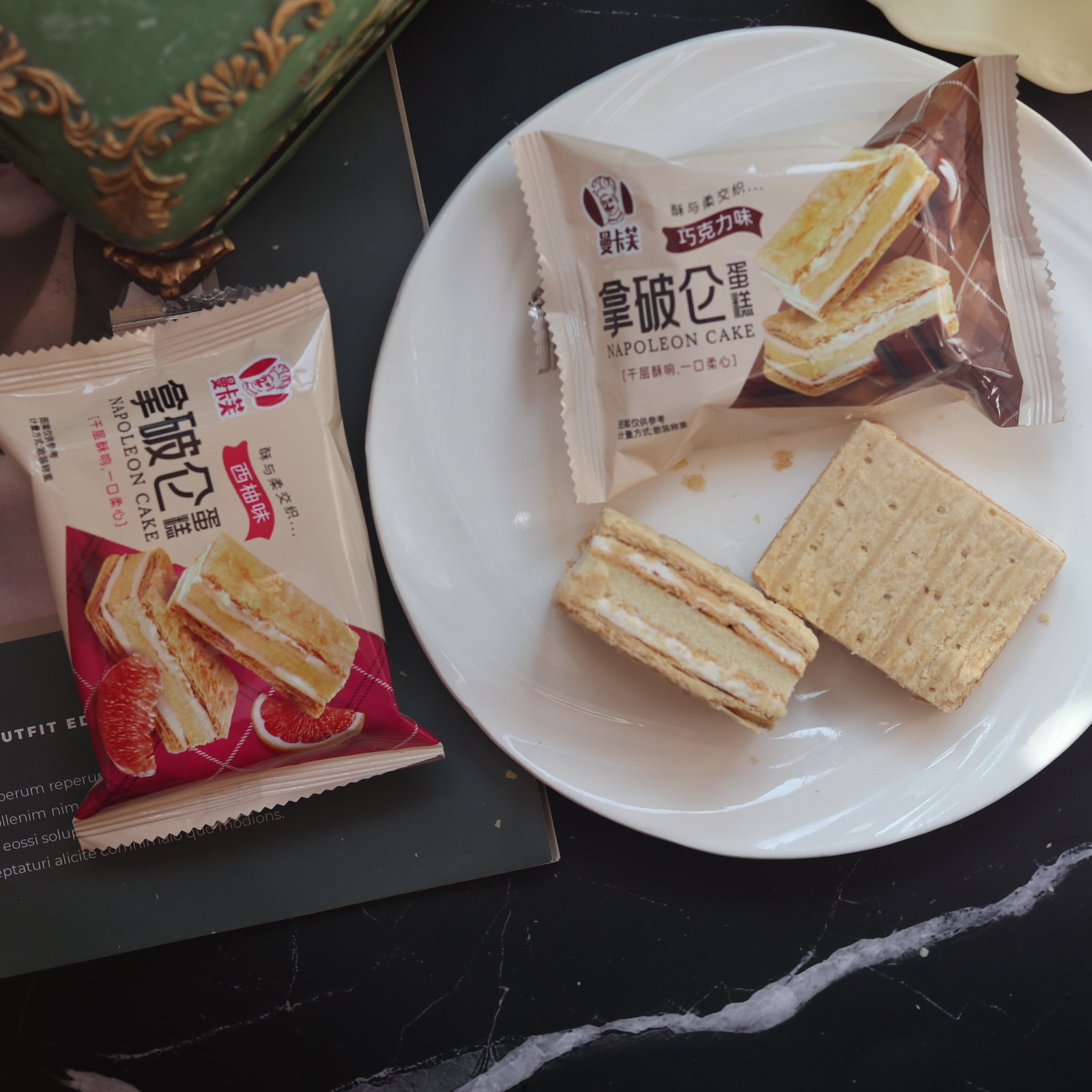 曼卡芙拿破仑蛋糕巧克力味夹心蛋糕下午茶甜品糕点心解馋网红零食,零食/坚果/特产,传统西式糕点,淘宝优惠券,粉丝福利购,淘宝优惠卷