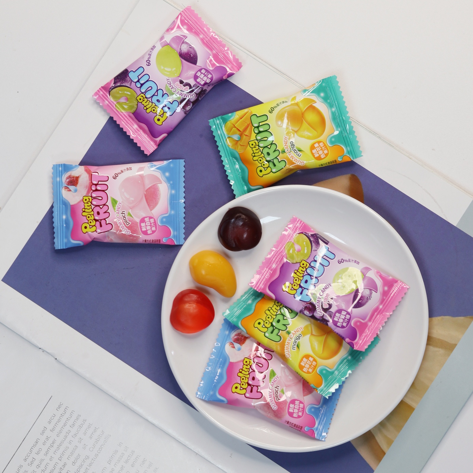 小牛顿剥皮热带芒果果汁糖