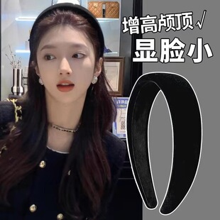 高颅顶压发头箍发捆发卡头饰 2024新款 Fever同款 黑色丝绒发箍女款