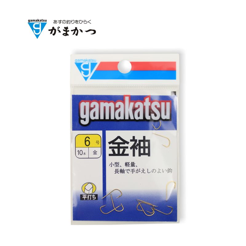 日本伽玛卡兹金袖gamakatsu鱼钩有倒刺金色袖钩冬钓鲫鱼 户外/登山/野营/旅行用品 鱼钩 原图主图