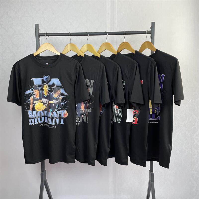 吊牌30美金 洛杉矶球星詹姆斯夏季圆领速干短袖T恤 篮球大码休闲T