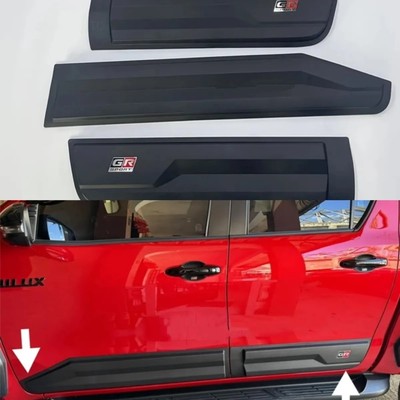 适用15-24年海拉克斯HILUX REVO皮卡改装车身门边护板装饰防刮板