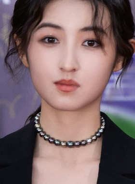 拼接水晶闪钻合金古巴链女士