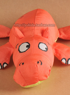 正版MALIBU 橙色小鳄鱼 婴儿低敏可爱毛绒布艺类玩具公仔