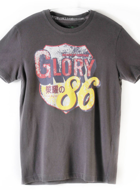 新加坡潮牌NET夏季深灰色男装全棉个性短袖T恤 吸汗透气圆领荣耀