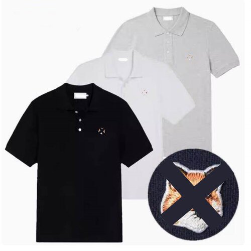 21ss 单头小狐狸短袖POLO衬衬Fox head patch T恤100_ cotton纯棉