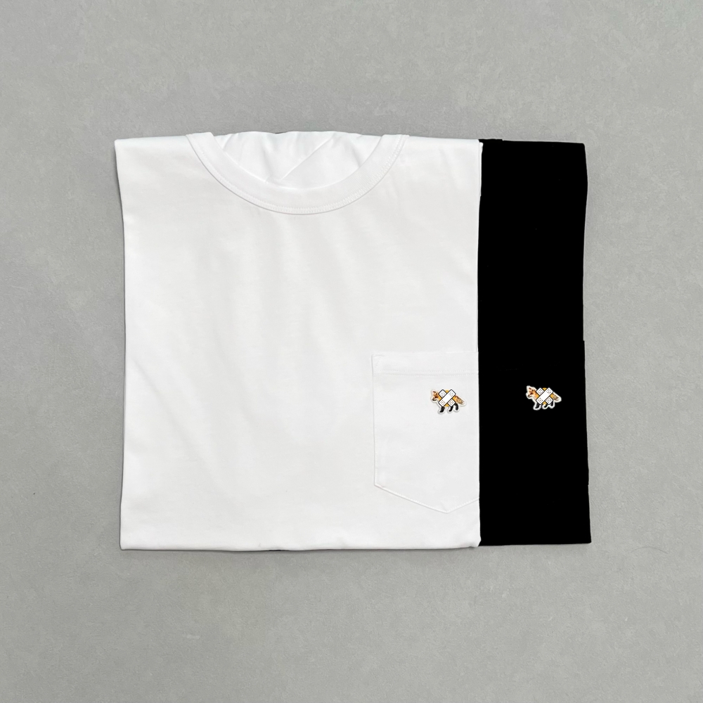 Round neck fox patch 100% cotton 小狐狸短袖