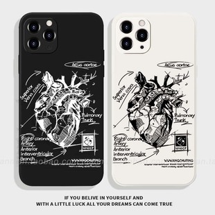 创意心脏素描示例图适用小米14vivoS18艺术华为P50苹果15promax医学OPPOReno11红米K70荣耀90一加9漫漫手机壳