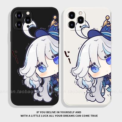 Q版可爱原神芙宁娜苹果手机壳TPU
